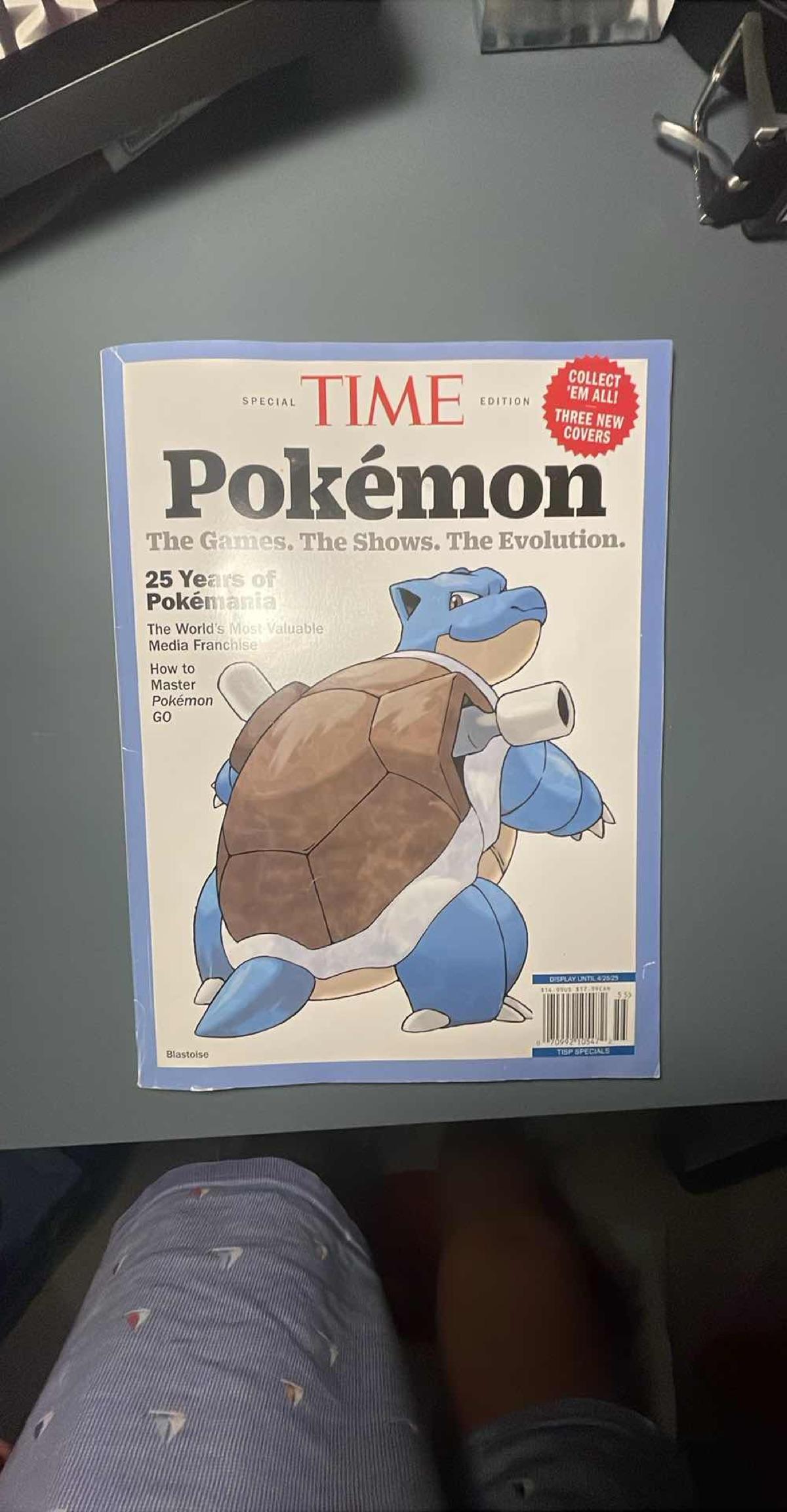 Magazine TIME Special Edition: Pokémon - 25 Ans (Couverture Tortank)